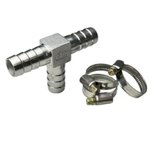 1x 3/4" Tee Hose Barb Fitting Stainless Equal Barb 3-Way T-Shaped Splitter 19MM