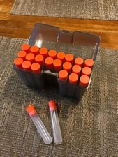 Ammo Box w/ 22 Blackhorn 209 Black Powder Charge Tubes