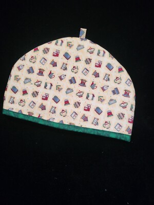 Teapot cozy - handcrafted all cotton - tea pots, clocks, jam jars - washable
