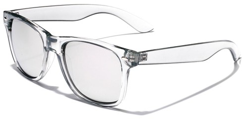 80er Jahre Retro klassische Sonnenbrille Herren Frauen durchscheinende Brille verspiegelte Gläser - Bild 2 von 17