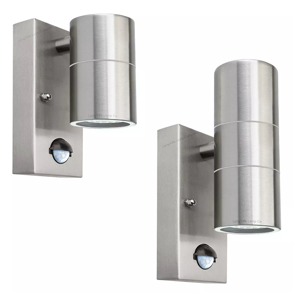 PIR Movement sensor wall lights Up Down or Single Stainless Steel