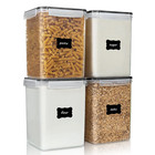 Airtight Storage Canisters, Vtopmart 4 Pcs Large Food Storage Container for Flou