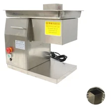 110V QX Commercial Stainless Steel Meat Slicer Body Chimney Type No Blade