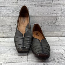 PIKOLINOS Gray/Green/Brown Leather Low Heels ...