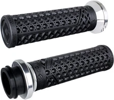 ODI Vans V-Twin Cable Lock-On Grips - Black/Silver Motorcycle Street V31VHCWB-S