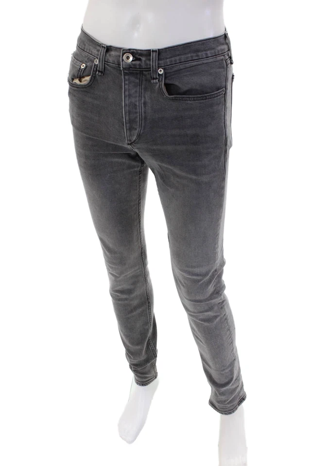 Rag & Bone Womens Cotton Denim Five Pocket Mid-Rise Skinny Jeans Gray  Size 30 - Image 2 of 4