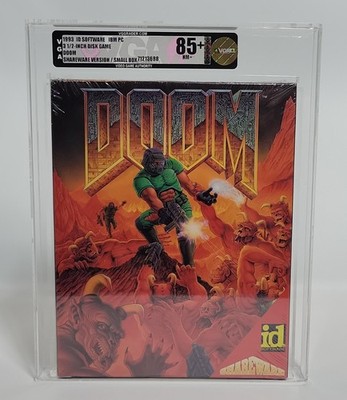 Doom Shareware VGA 85+ Factory Sealed 1993 IBM PC Big Box 3 1/2 Floppy
