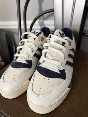 Adidas Rivalry 86 Low Men's Off White Navy Mauve Casual Sneakers 10.5