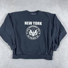Brandy Melville Crewneck Sweatshirt Womens OSFA Black New York Ramones Oversized