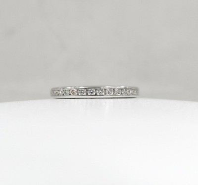 Tiffany & Co Half Eternity Ring aus Platin und Diamanten 5,5 152349775