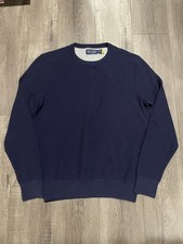 Polo Golf Ralph Lauren Sweater Men  s Size M Navy Blue Thick Waffle Long Sleeve