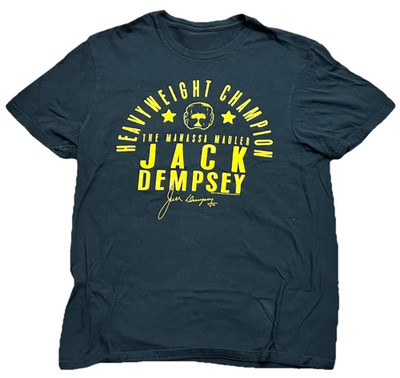 Jack Dempsey Boxing Men s Medium T-Shirt The Manassa Mauler Black USED Vintage