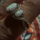 New Opal Ring 925 STERLING SILVER with Diamonds Size 8 — photo 4