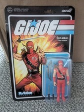 Super7 ReAction GI JOE Red Ninja Cobra Assassin 3.75  Action Figure