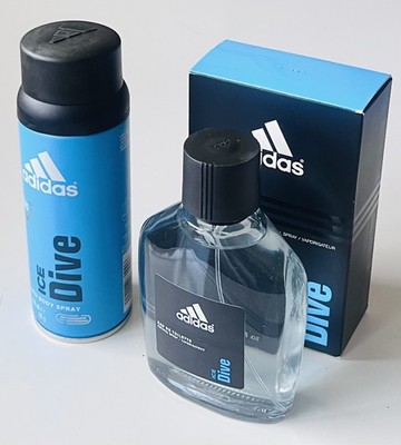 ICE DIVE BY ADIDAS FOR MEN EAU DE TOILETTE SPRAY 100 ml+DEO BODY SPRAY 150ml SET