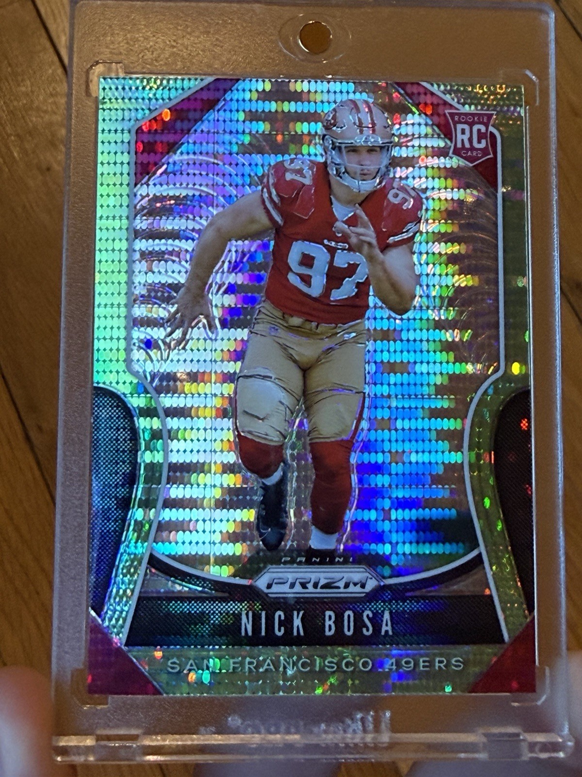 2019 Panini Prizm Nick Bosa RC Neon Green Pulsar Prizm MINT 49ers