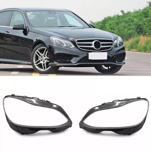 For 2014 015 Mercedes-Benz E Class W212 Headlight Headlamp Lens Cover Cap PAIR - Foto 2 di 11