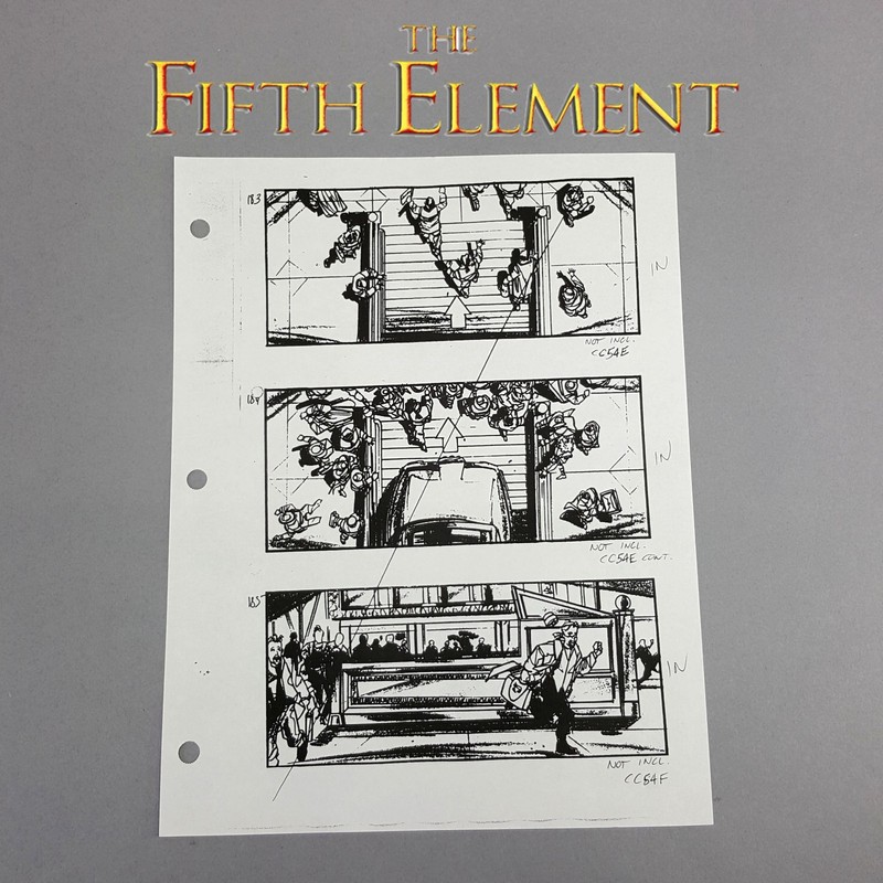 Image 23 of The Fifth Element - Production Used Storyboard, Cab Chase 183-185 , COA