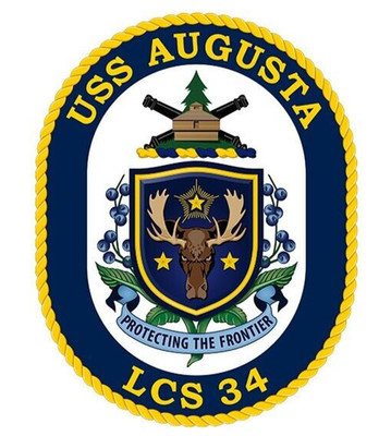 LCS-34 USS Augusta Badge Sticker Decal