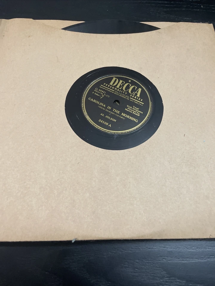 Al Jolson- Souvenir Album-  4x Shellac 10" 78 RPM Record Album - Decca A-575 Foto 3 de 4