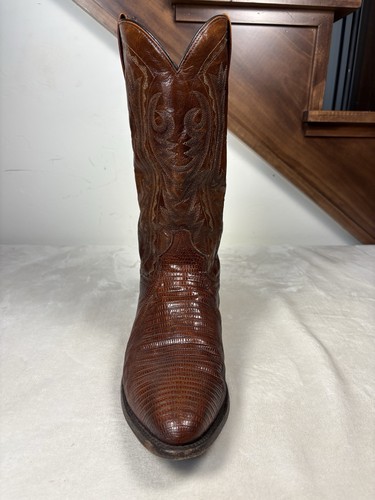 Dan Post Men’s Tan Teju Lizard Leather DP2351 Western Cowboy Boot Size 9.5 EW - Picture 10 of 17