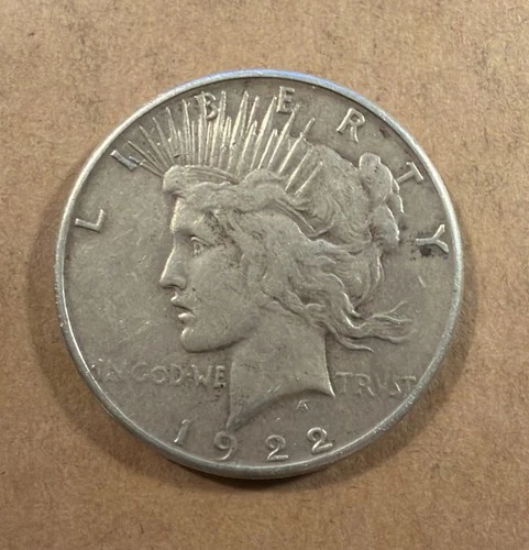 1922 S Peace Silver Dollar - Circulated VF