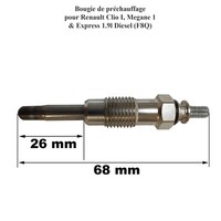 Newparts GlüHkerze Diesel FüR Renault Clio Megane 1.9 D M12X125 Motor