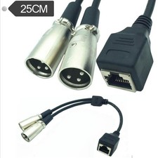 2XLR 3 Pin Male To RJ45 Female