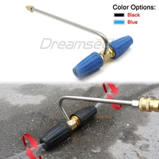 Pressure Washer Gutter Cleaner Rotating Dual Turbo Nozzle 4000PSI Spray Tip 1/4"