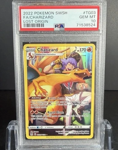 PSA 10 Charizard #TG03 2022 Pokemon Sword & Shield Lost Origin Gem Mint