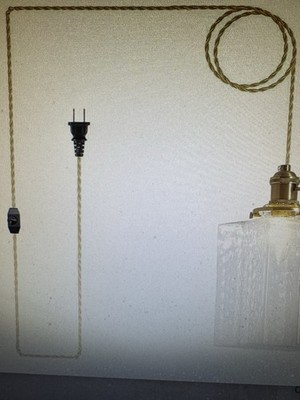 Pendant Light Hanging Lamp 6.5 Inchs Cuboid Glass Lampshade Hardwired loc:brs