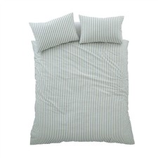 Pineapple Elephant Woven Stripe Cotton Rich Reversible Duvet Cover Set