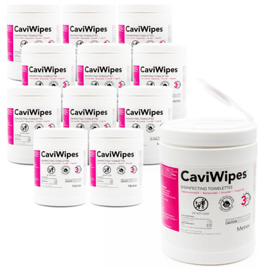 CaviWipes 13-1100    6'' x 6  3/4''(160 per Canister), 12 Canisters/Case