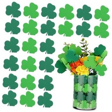 36 Pcs St. Patrick's Day Foam Vase Fillers, Irish Green Shamrocks Ornament
