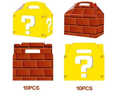 Mario Party Themed Party Favor Boxes 20 Pack Brick & Question Block