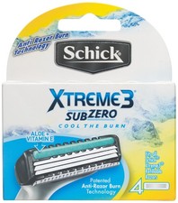 Schick Xtreme3 SubZero Cartridges 4 Count Razor Blade Refills