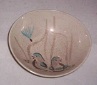 Red Wing Pottery Bob White 6 1/2" Oval Bowl Quail Birds