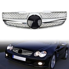 Chrom Frontgrill Kühlergrill Für Mercedes Benz R230 SL550 SL63 SL600 2007-2008