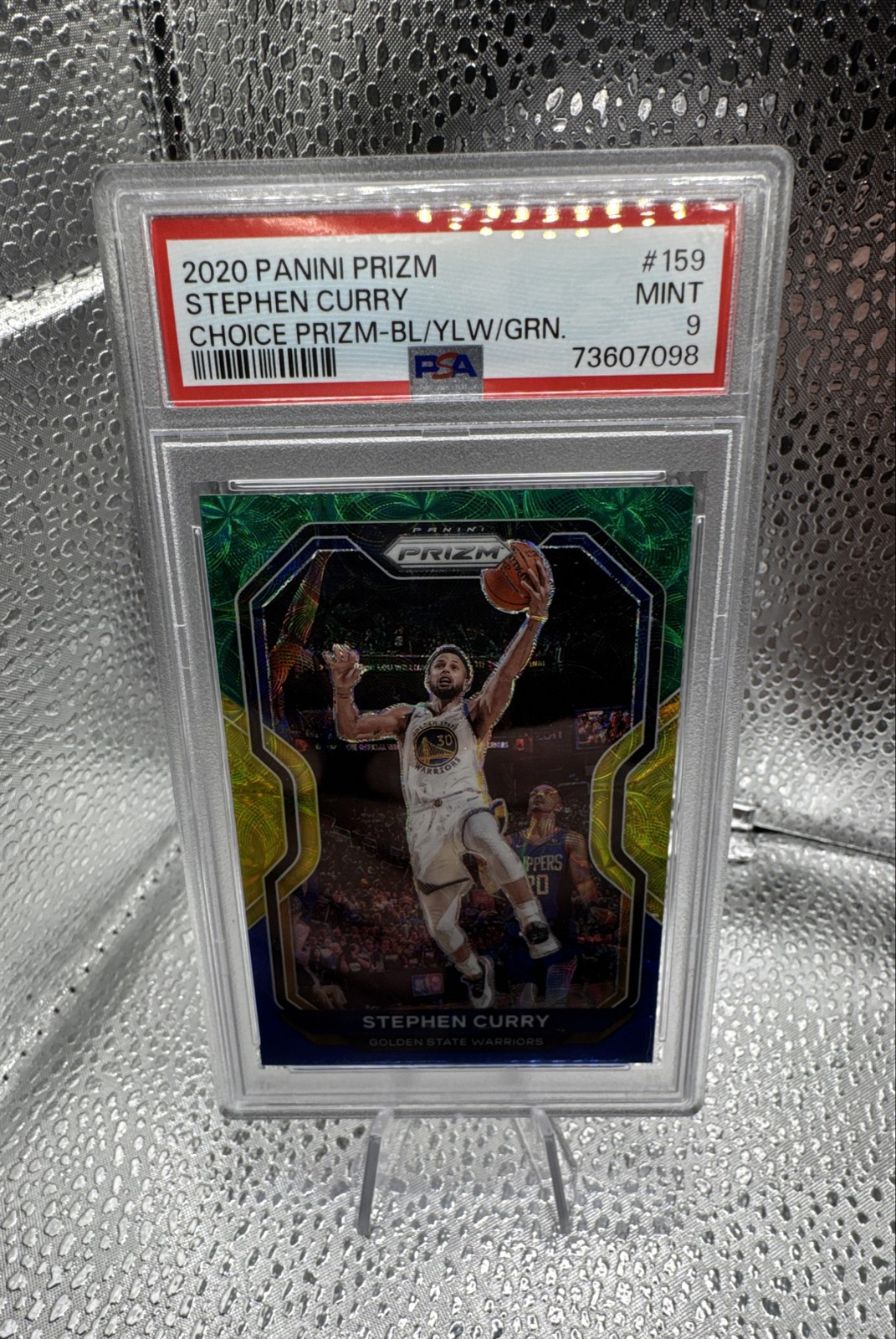 2020-21 Panini Prizm - Stephen Curry #159 Choice Blue Yellow & Green Prizm