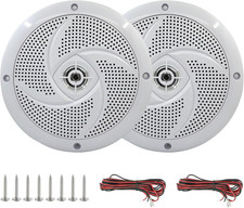 6.5 Inch RV Marine Speakers - 2 Way Waterproof Outdoor White Boat Speakers  120