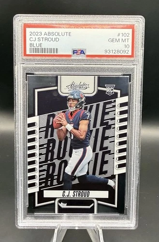 2023 Panini Absolute - CJ Stroud #102 Blue Rookie PSA 10 Texans
