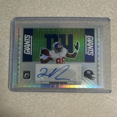 Panini Donruss Optic 2025 Hakeem Nicks Hash Marks Prizm Autograph Giants HM-HN