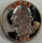 1955 Washington Silver Proof Quarter Exact Coin Imaged #WQ70