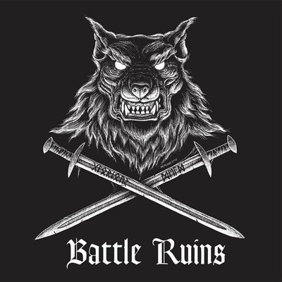 BATTLE RUINS - GLORIOUS DEAD BLACK/WHITE SWIRL VINYL - Vinyl Record - G72z