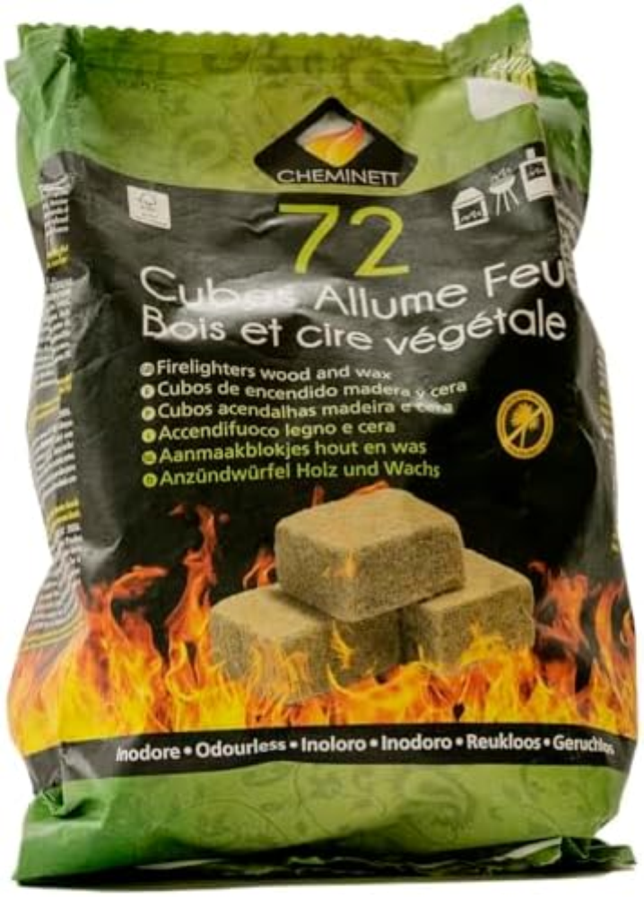 Pyro Feu Cheminett - Cubi di accensione ecologici, Colore: Marrone