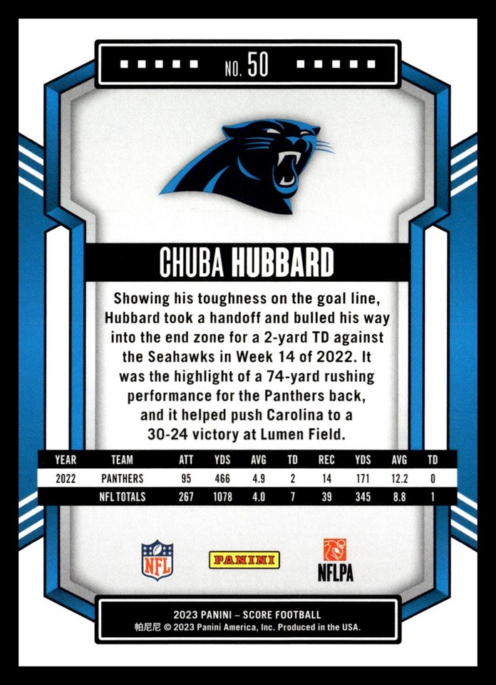 Lot 50 Cartes Carolina Panthers – NFL – Pas De Doublons – Près De Neuf
