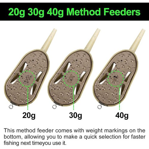 Fishing Inline Method Feeders 20g -60g For Pellet Ground Bait Coarse Carp Tackle - Picture 6 of 7
