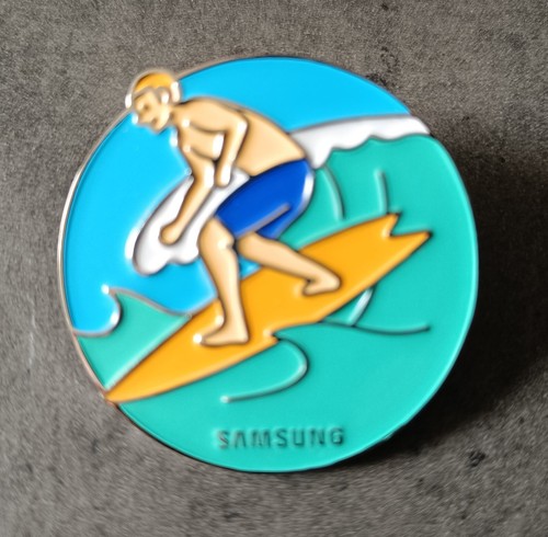 PIN RARE PIN'S BIG .. OLYMPIQUE OLYMPIC FRANCE PARIS 2024 SAMSUNG +FOLDER 3D~US2 - Picture 2 of 2