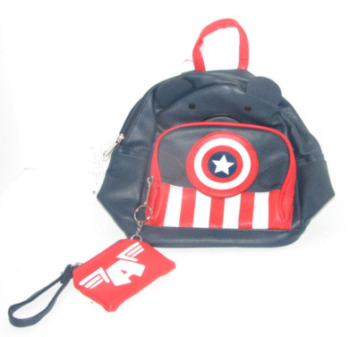 Disney Marvel CAPTAIN AMERICA Bear Mini Backpack With Coin  display picture 1
