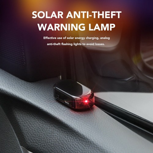 1x Fake Solar Car Alarm Led Light Security System Warning Theft Flash Blinking - Picture 2 of 7